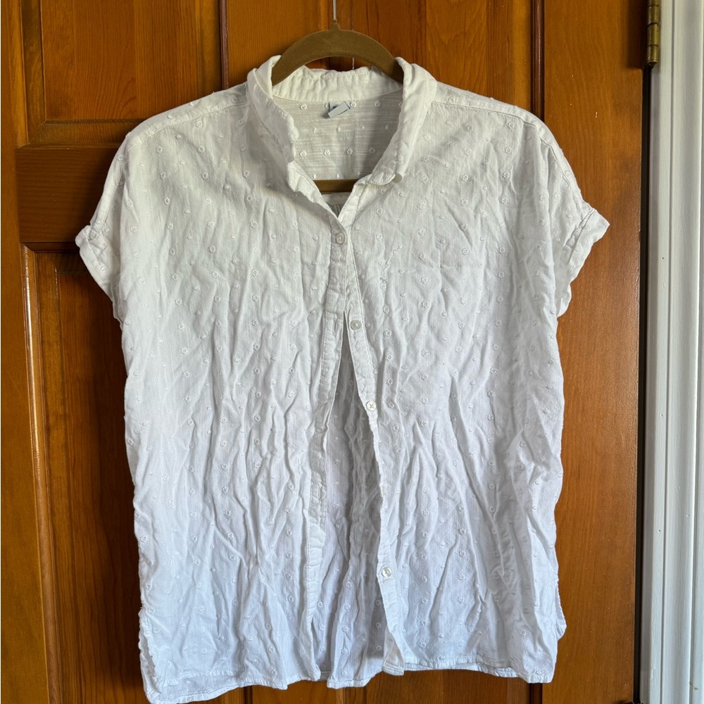 Button down cropped shirt